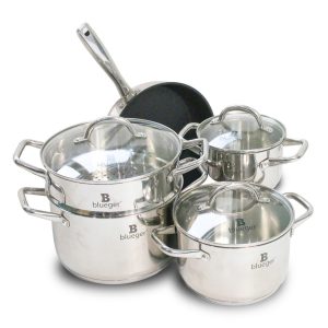Bộ nồi chảo inox cho bếp điện từ chính hãng Blueger