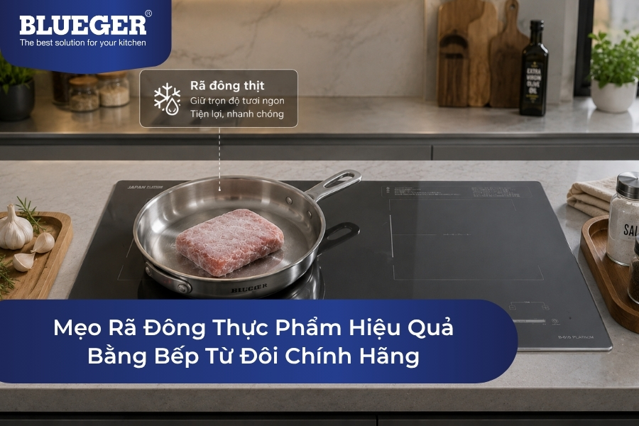 Mẹo Rã Đông Thực Phẩm Hiệu Quả Bằng Bếp Từ Đôi Chính Hãng